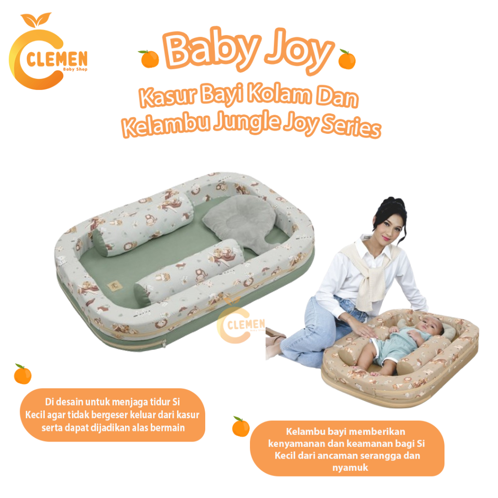 Baby Joy Kasur Bayi Kolam Dan Kelambu Jungle Joy Series