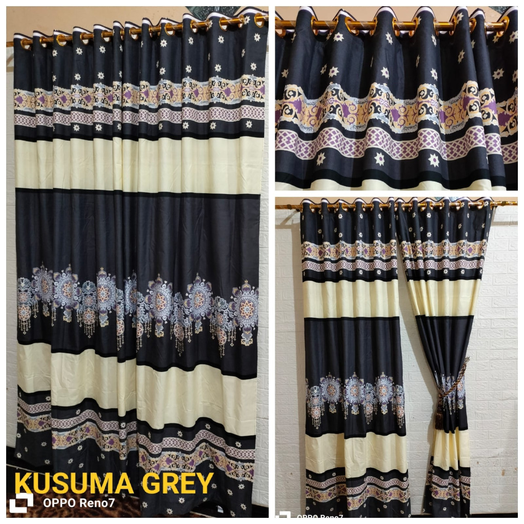GORDEN MOTIF KUSUMA GREY HORDEN SMOKERING PINTU DAN JENDELA MOTIF SULTAN 12 RING