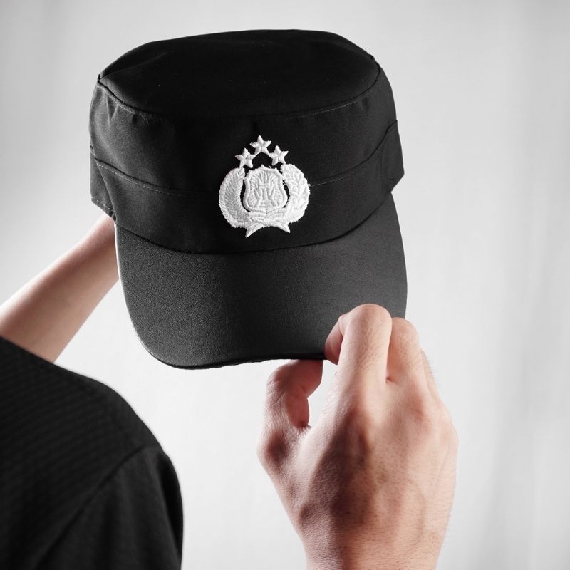 topi komando hitam bintara jatah polri|topi pilkep bintara|topi polri