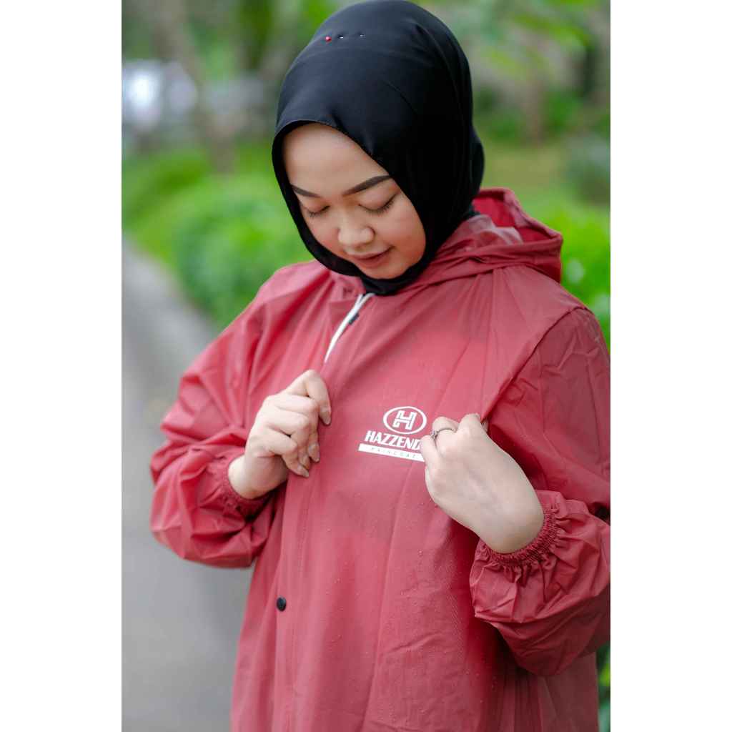Mantel Gamis Syar'i Wanita Muslimah / Mantel Wanita Jumbo Waterproof Bahan Anti Rembes BY HAZZENDA