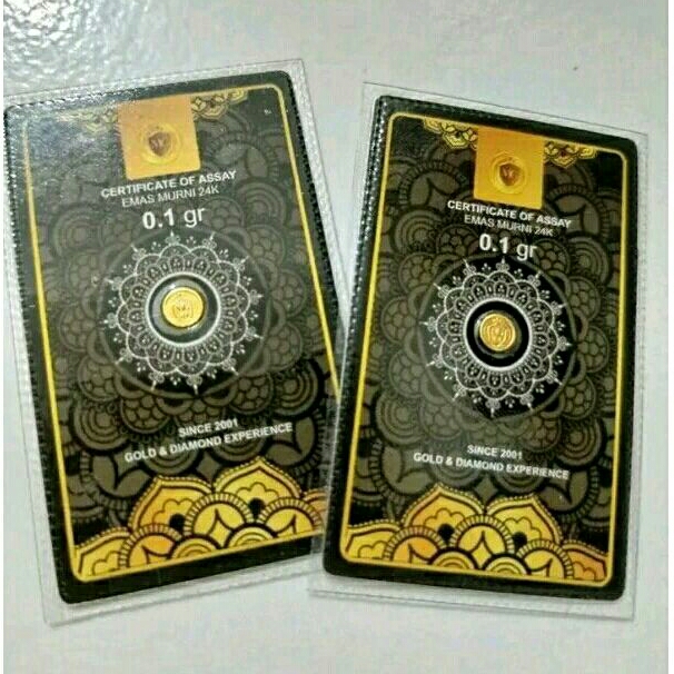 READY LOGAM MULIA MINIGOLD 0,1 GRAM EMAS 24 KARAT