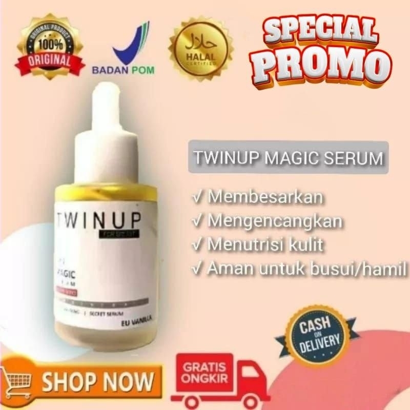 SERUM TWINUP  VIRAL SERUM PEMBESAR PAYUDARA ORIGINAL BPOM ASLI 100% TERBUKTI 1 MINGGU PEMAKAIAN AMPU