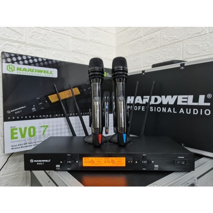 MIC WIRELESS HARDWELL EVO 7 / EVO-7 / EVO7 BAHAN METAL UHF FREQUENCY GARANSI RESMI HARDWELL