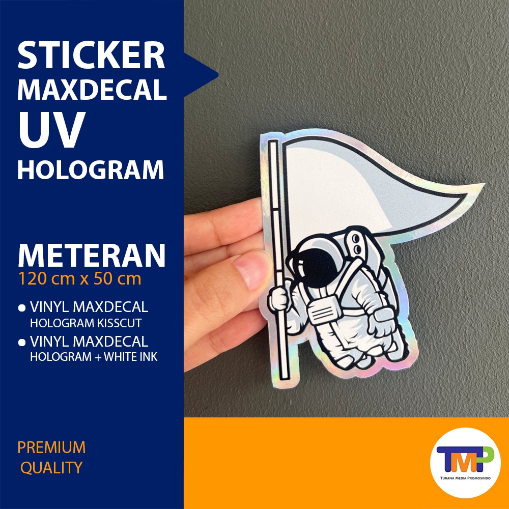 

Cetak UV Gel Sticker / Stiker Maxdecal Hologram Meteran Murah - HOLO XCUT