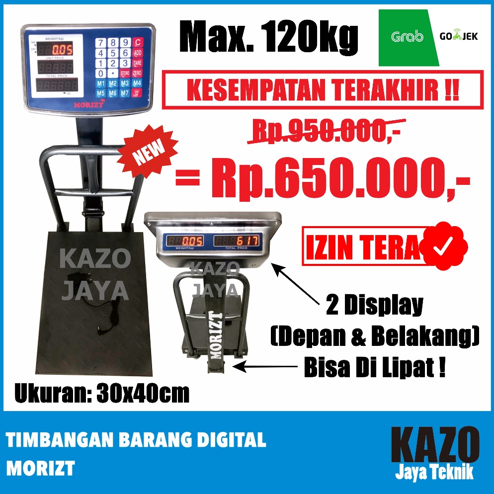KODE S75I BEST SELLER Timbangan Barang Digital 12kg  Timbangan Duduk  Timbangan Lantai  Morizt