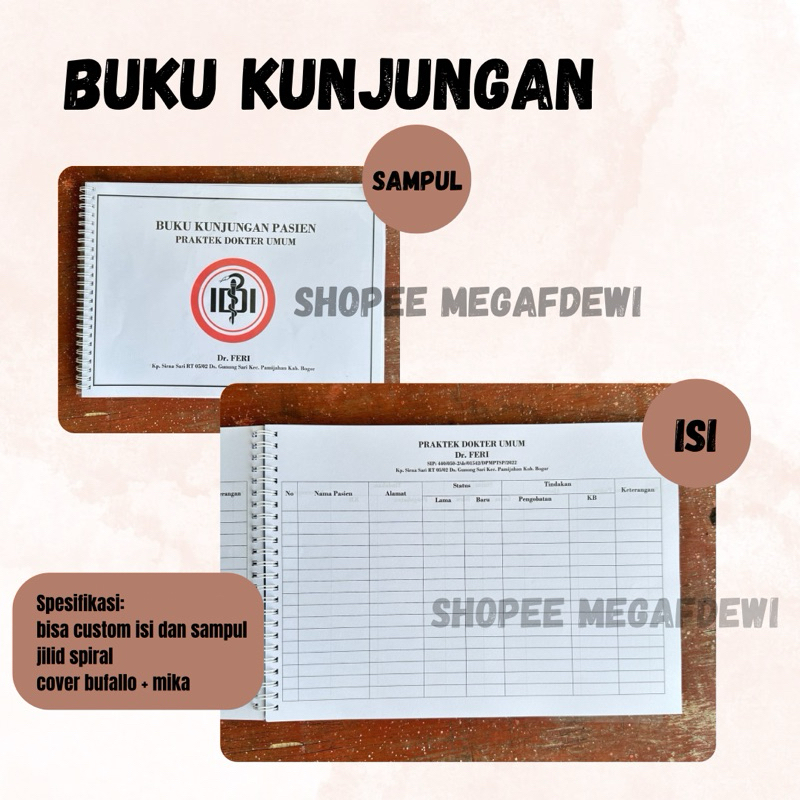 

CUSTOM BUKU KUNJUNGAN MEDIS | BERWARNA