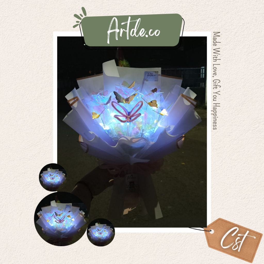 BUKET SHINE BUTTERFLY - BUKET KUPU KUPU - BUKET MEWAH