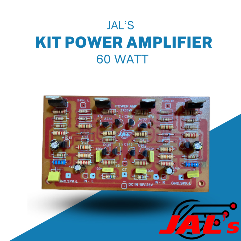 Kit Power Amplifier 60 Watt Stereo Seri 018 Jals
