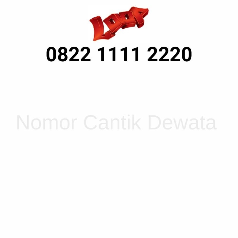 Nomor Cantik Loop Kartu Perdana Telkomsel Nomer Cantik Kwarter Triple 1111 222