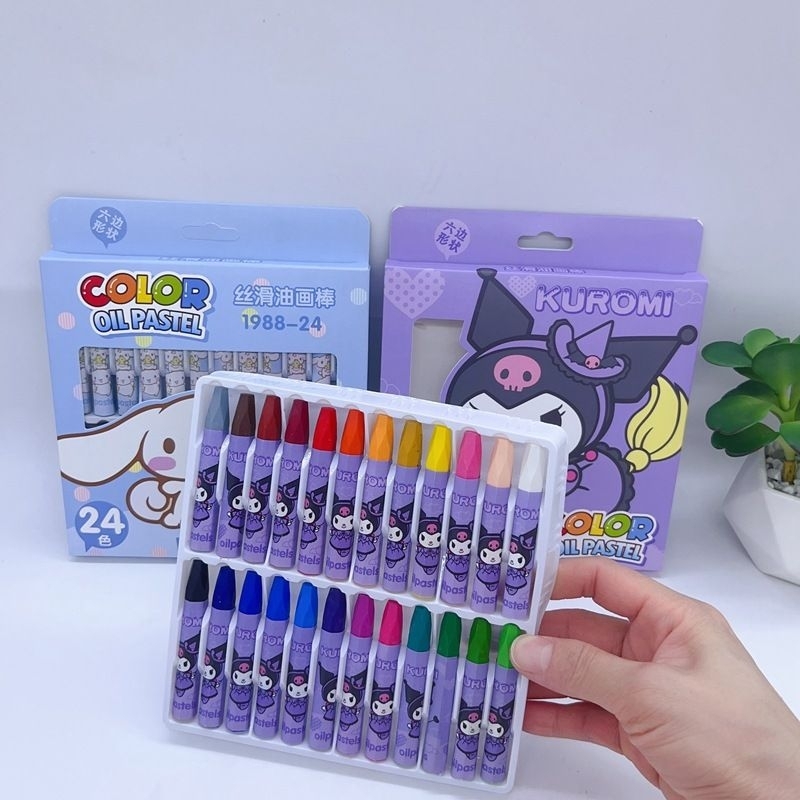 

Crayon Oil Pastel Kuromi Cinamoroll/Krayon Mewarnai Anak