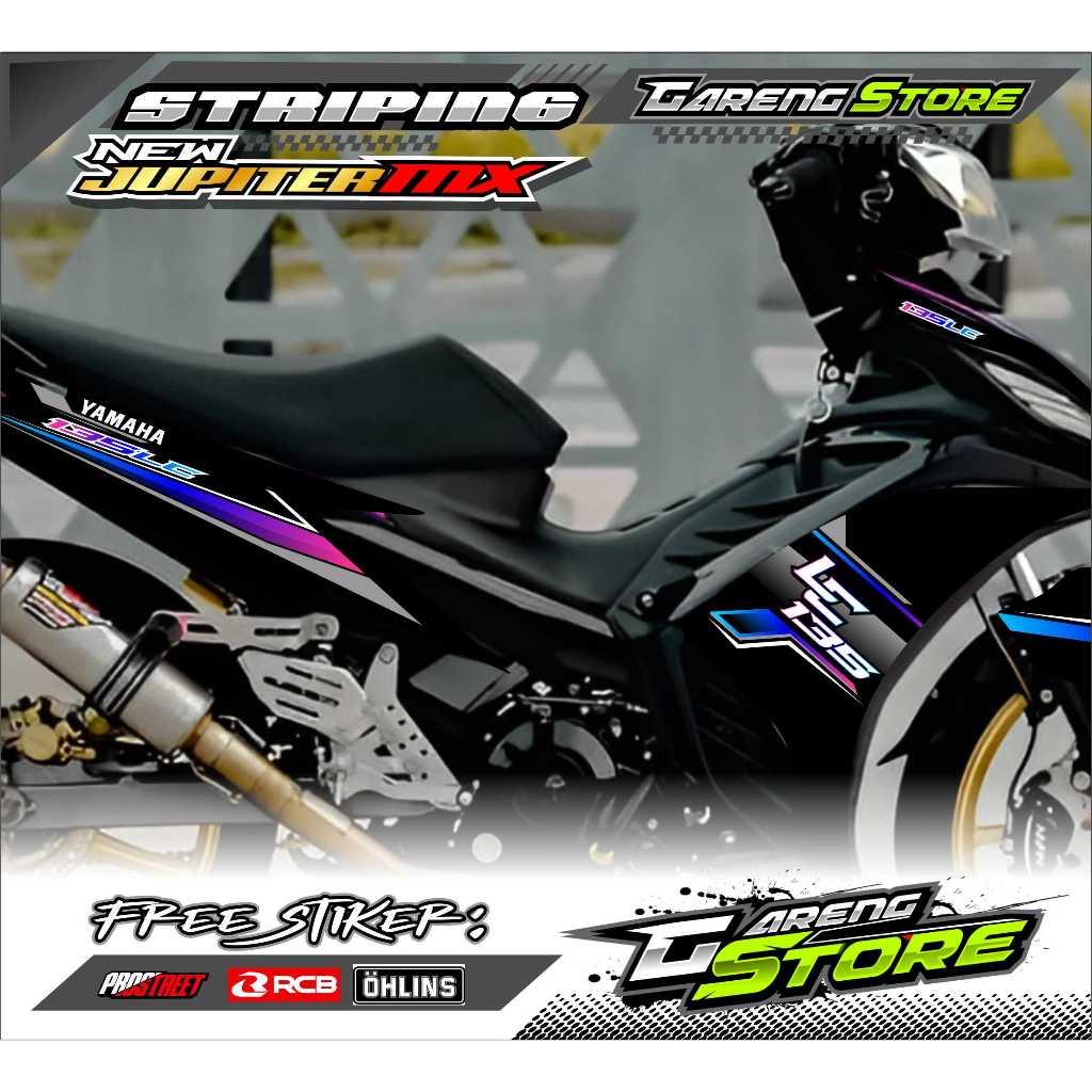 STRIPING VARIASI YAMAHA NEW JUPITER MX LC 135 / STICKER LIST VARIASI MOTOR NEW JUPITER MX LC 135