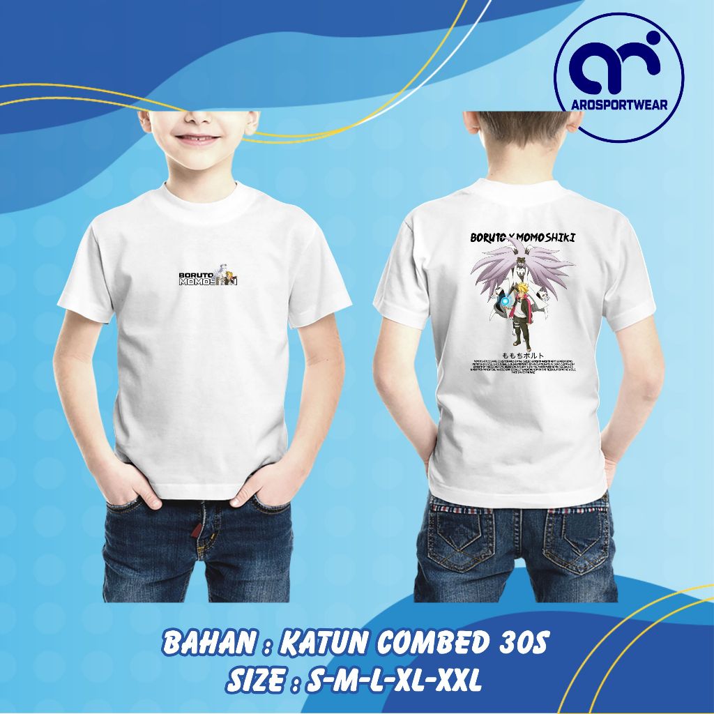 Kaos Baju Anak Anime BORUTO X MOMOSHIKI V1 BISA BAYAR DITEMPAT (COD)