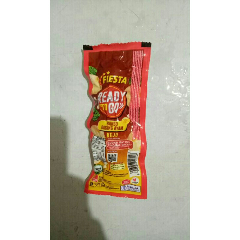 

Fiesta ready to go bakso daging ayam rasa keju(siap makan)60gr