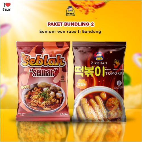 

[TERMURAH] PAKET BUNDLING 2 ( Topokki & Seblak ) Khas Bandung - Cik'Emam