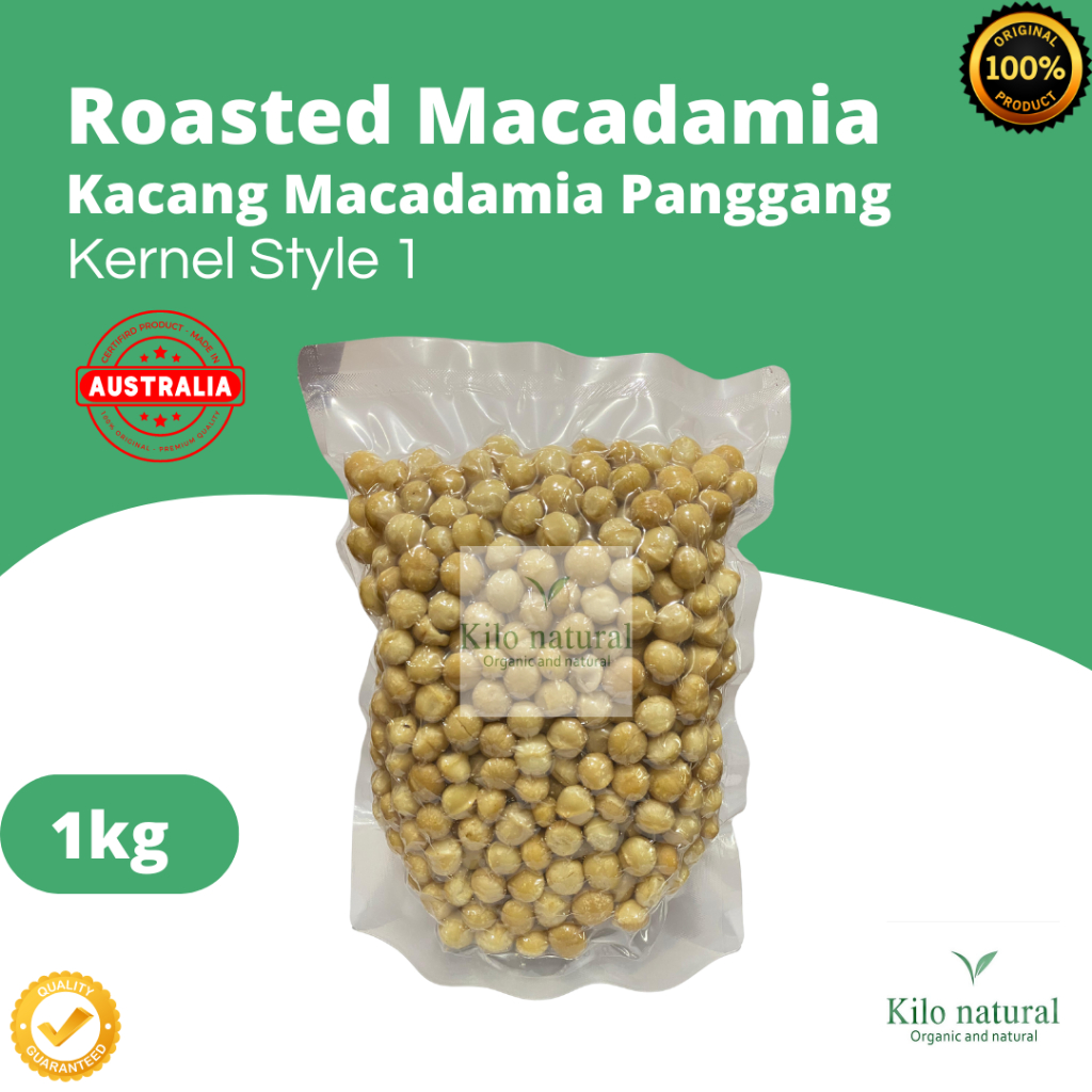 

Roasted Macadamia Whole Kernel Style 1 - 1KG / Macadamia Panggang Kernel Style 1 - 1KG