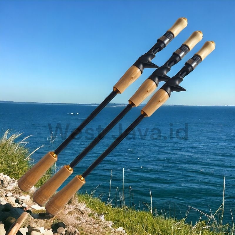 Gagang joran kayu pinus plus set BC 16