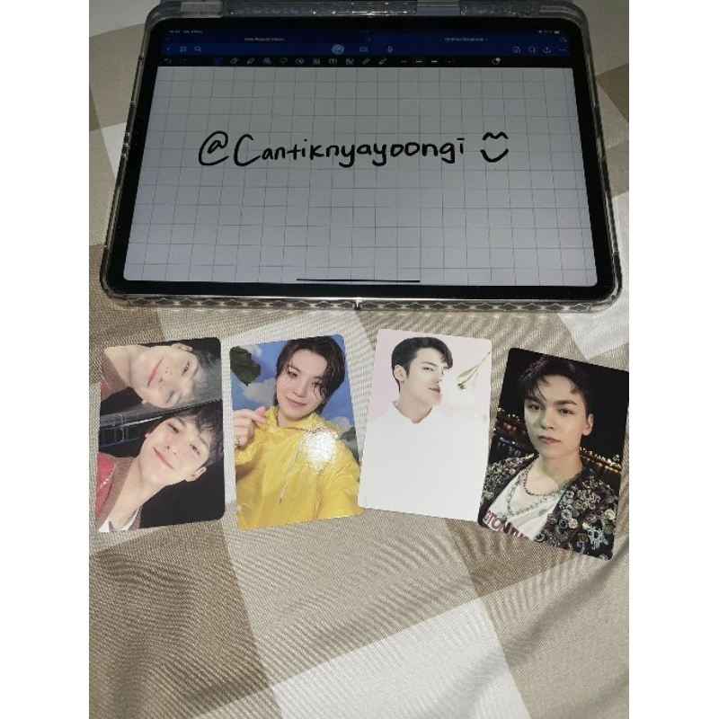 Photocard seventeen cafe heaven henggarae mingyu woozi vernon