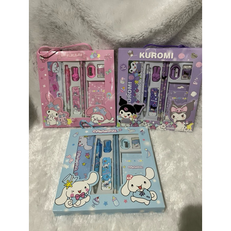 

058 set pensil sanrio dengan pensil mekanik cinnamoroll / kuromi / melody