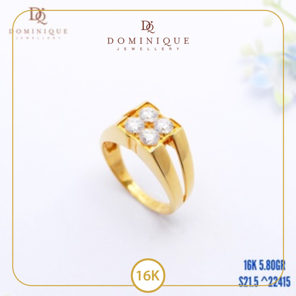Cincin Pria Emas Dominique Jewellery 16K 22415