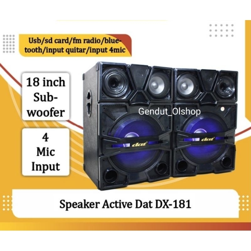 (Khusus Wilayah Palembang) Speaker Aktif 18 inch DAT DX-181 Speaker Active Dat DX-181 Palembang