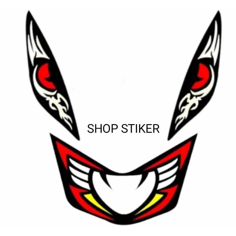 Stiker Sticker lampu mata elang Beat karbu variasi