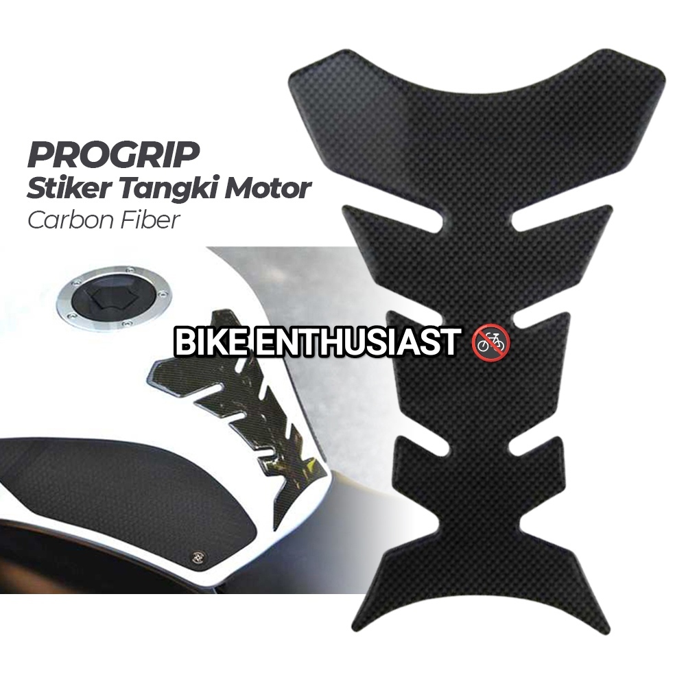 14UD - Progrip Tankpad Stiker Tangki Motor Carbon Fiber Stiker tankpad pelindung cat tangki motor pr