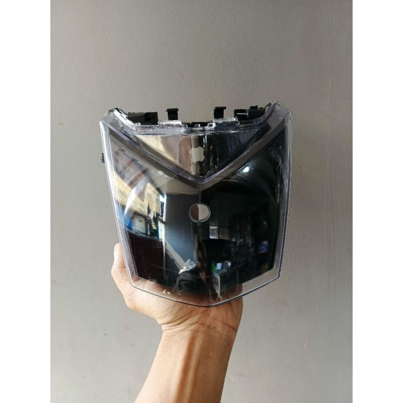 reflektor lampu depan beat FI 2013-2015 smoke hitam bahn modif