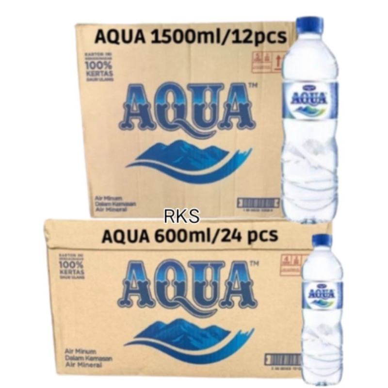 

Aqua Air Mineral Kemasan Botol 600ml 1500ml Dus / Karton