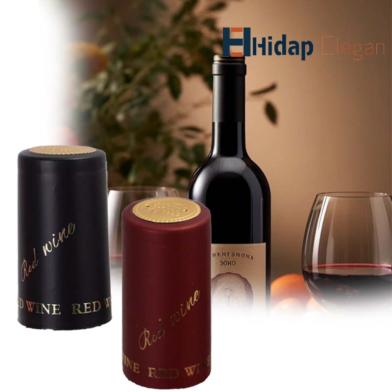 100pcs Plastik Wrap Segel Botol, Tutup Botol Plastik,Wine Segel Plastik,PVC Shrink Film Wine Bottle