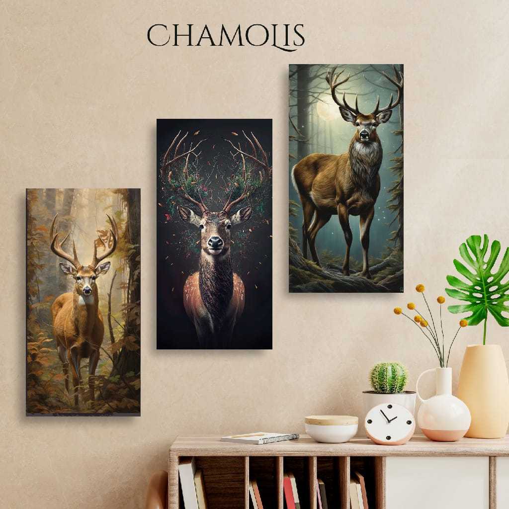 Hiasan Dinding Minimalis Rusa Pajangan Aesthetik Dekorasi Ruang Tamu Lukisan RUSA001