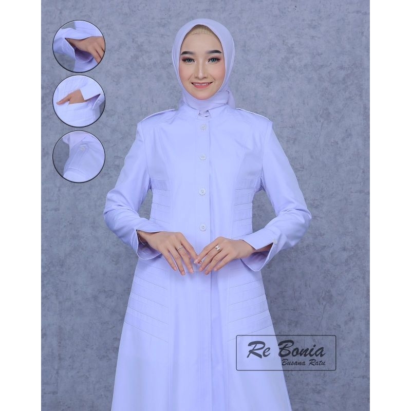 gamis putih seragam dinas kesehatan baju putih gamis muslimah dress putih baju kerja