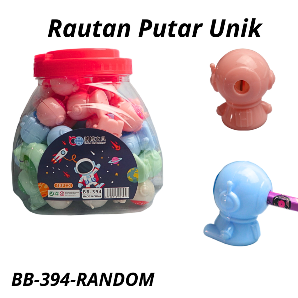

Rautan Pensil Putar Karakter 1 Pcs / Pencil Sharpener BB-394