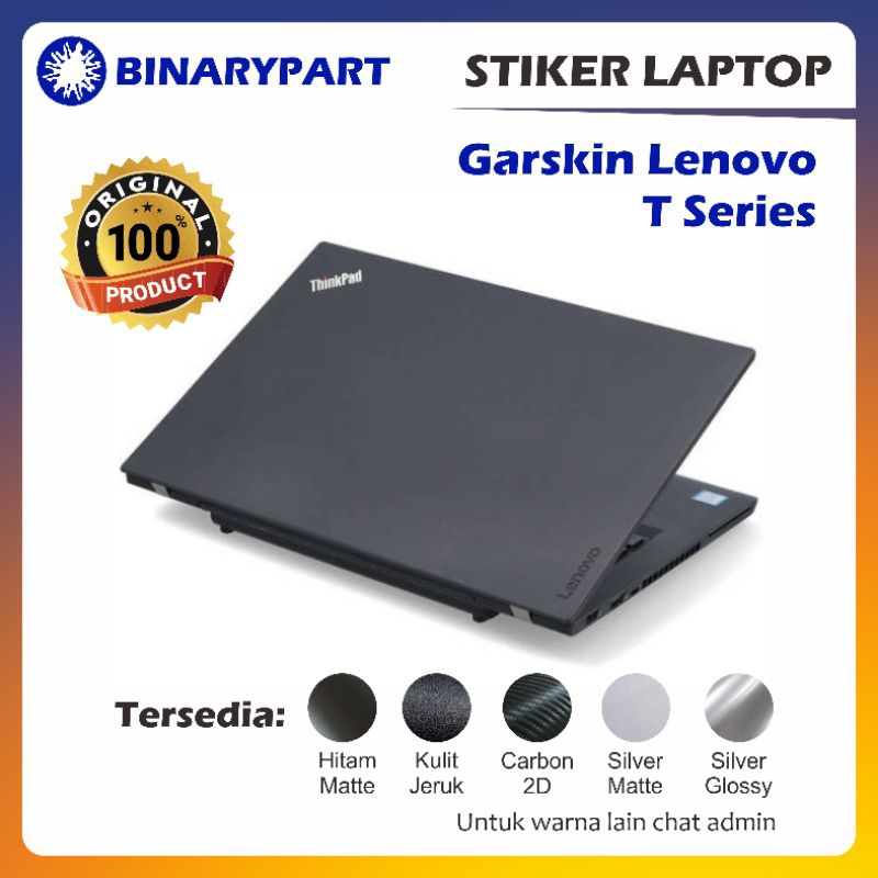 (2) GARSKIN LAPTOP LENOVO THINKPAD T SERIES — Stiker Laptop Lenovo Thinkpad T Series