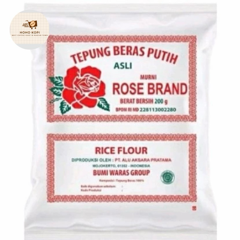 

tepung beras rose brand 200gr dus