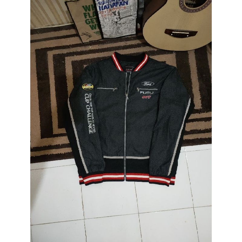 jaket y2k fubu jeans x nascar x ford mustang