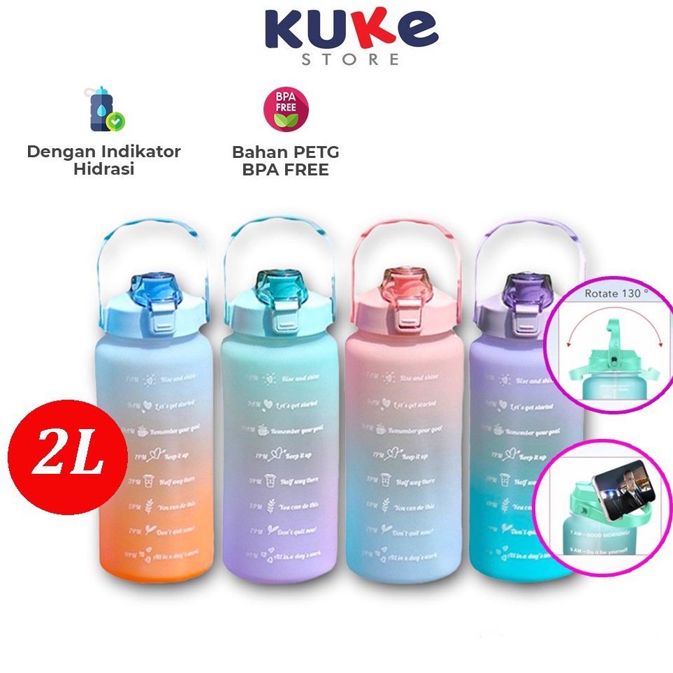 

Buy here KUKE Botol Minum Motivasi dengan Penanda Waktu Kapasitas Besar 2 Liter Murah Tritan QuiFit untuk Dewasa dan Remaja Botol Minum 2 Liter Botol Minum Viral Botol Pelangi Botol Minum Motivasi