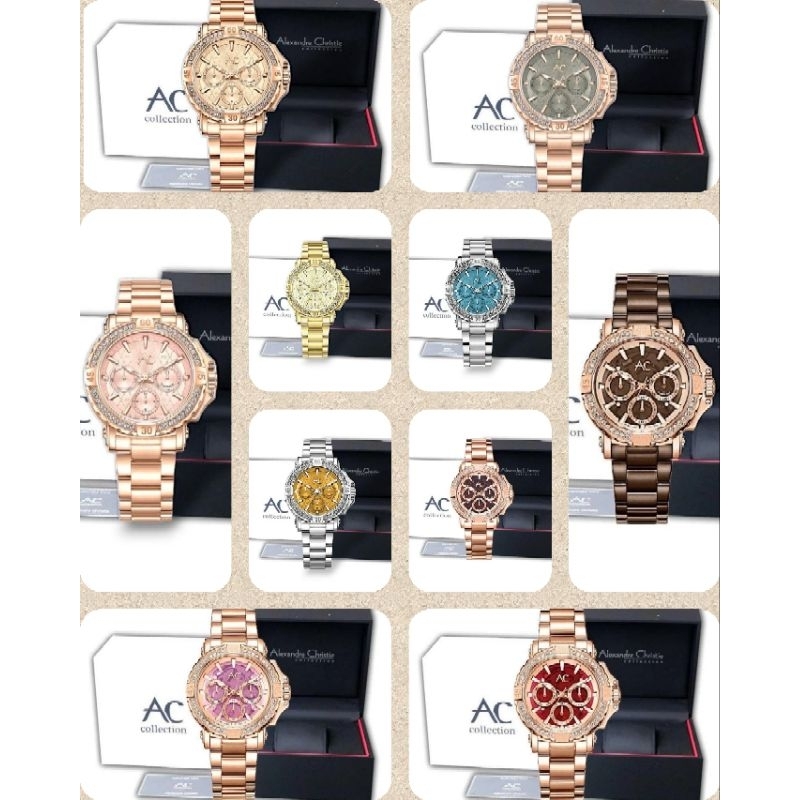 Jam Tangan Wanita Alexandre Christie 9205 AC9205 AC 9205 Tali Besi / Stainless Steel