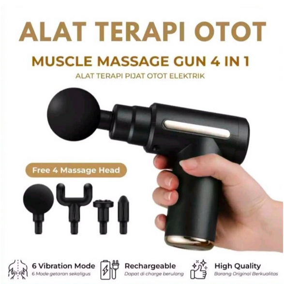 Massage GUN KYLO 4 IN 1 Buat Badan Capek Otot Kaku Tegang