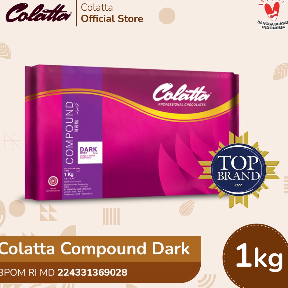 

New Trend Colatta Compound Chocolate Dark Coklat Batang 1Kg