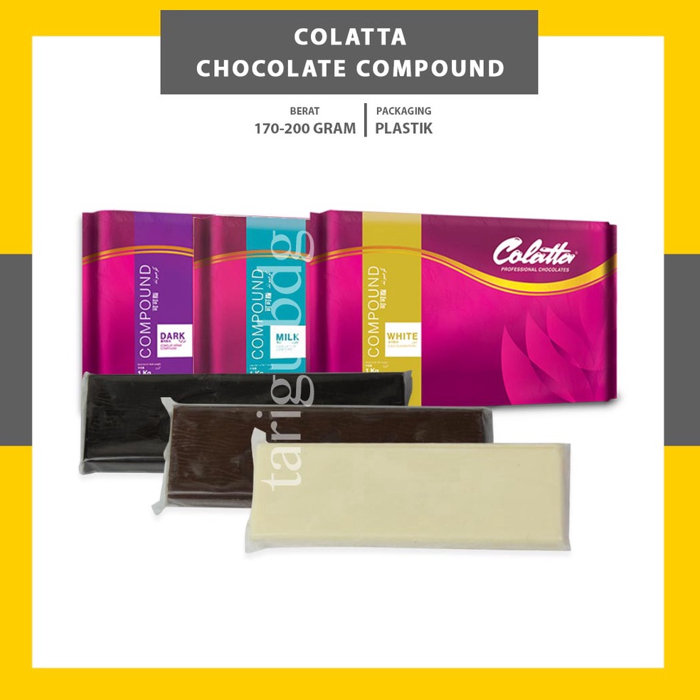 

Stock ready COLATTA DARK CHOCOLATE COMPOUND COLLATA DARK COKLAT BATANG COKLAT BLOK COKLAT PUTIH DARK CHOCO