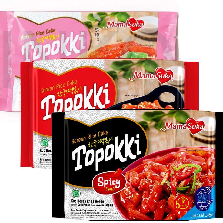 

Max Sale Topokki Instan Korea Rice Cake MamaSuka toppoki HALAL 134 gr Mama Suka Topoki korean