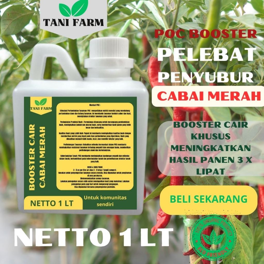 RTF Pupuk Booster CABAI MERAH Pupuk Cair CABAI MERAH Pupuk Semprot Untuk Tanaman dan CABAI MERAH
