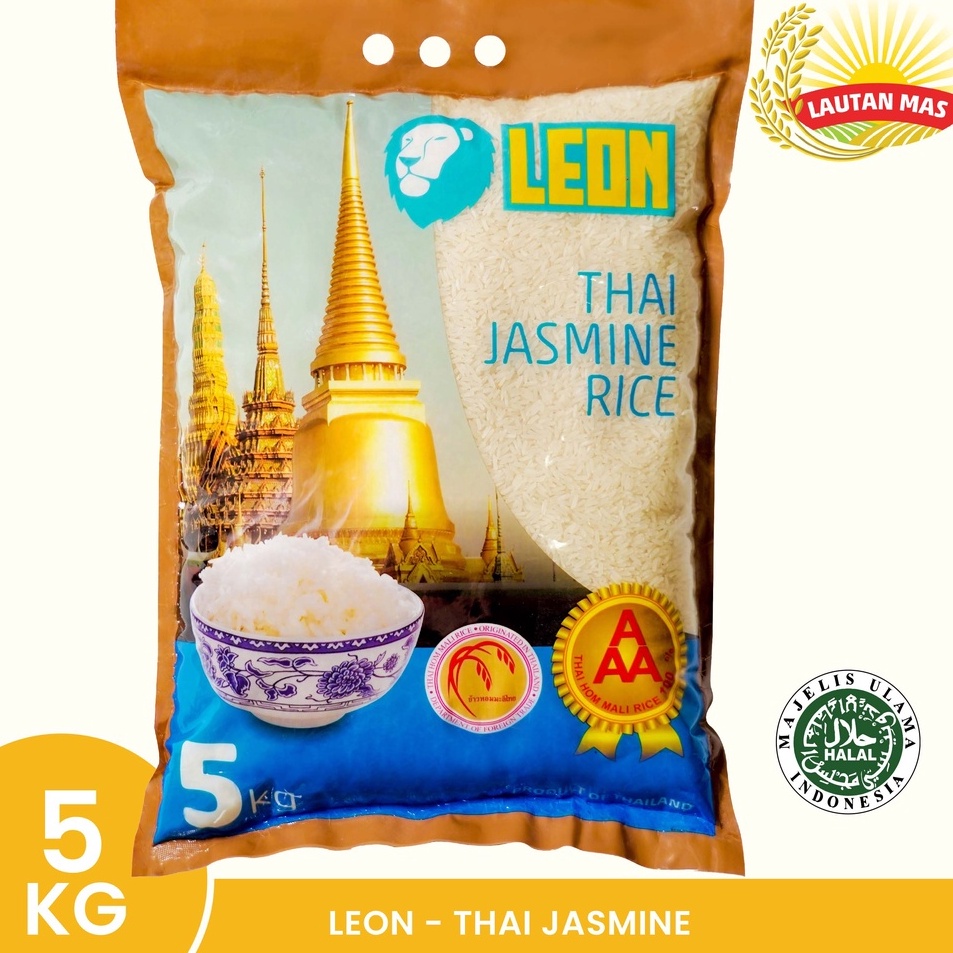 

Stock baru Leon Beras Thai Jasmine 5KG