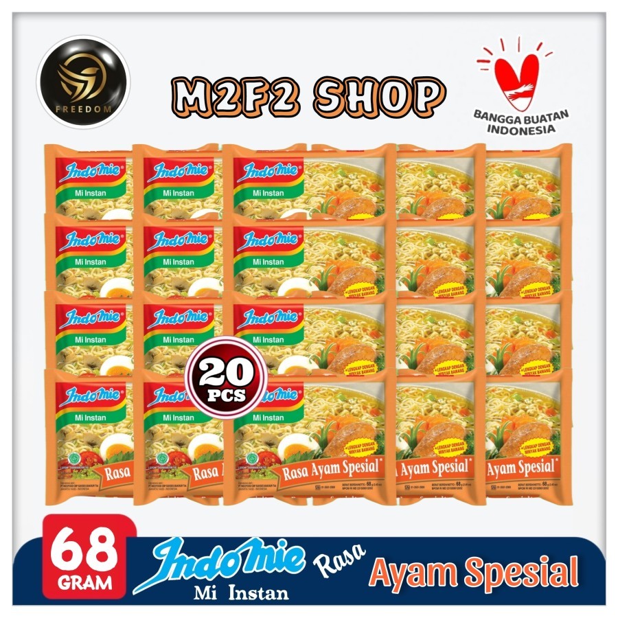 

Indomie Mie Instant Kuah Rasa Ayam Spesial | Bag - 68 gr (Kemasan 20 Pcs)