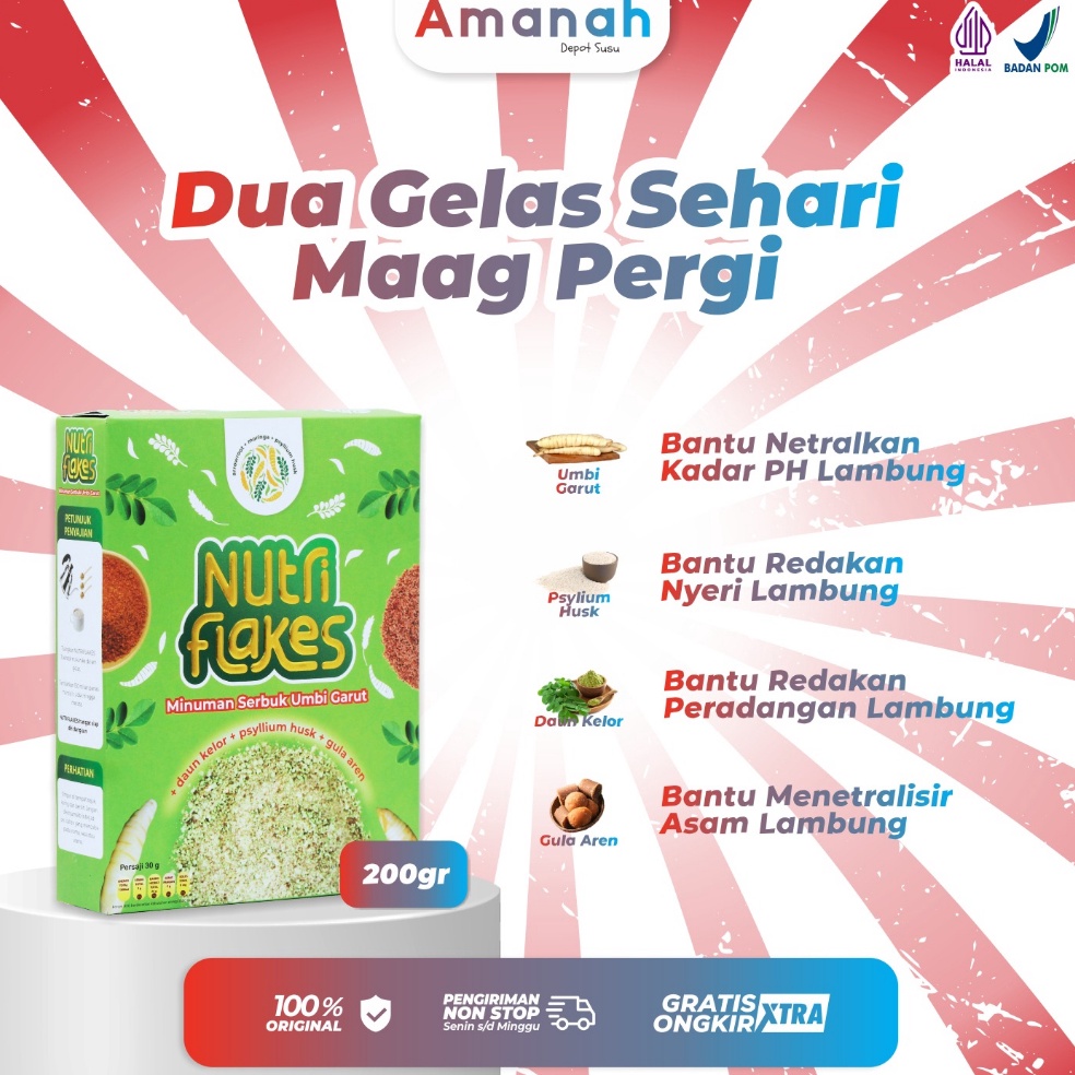 

Promo Terbatas Nutriflakes Sereal 2 Gelas Sehari Maag Pergi