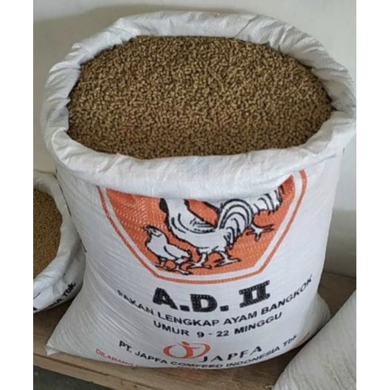 (JAPFA) Pakan AD 2 untuk ayam Bangkok, Philippine, Kampung dll Kemasan 1 kg
