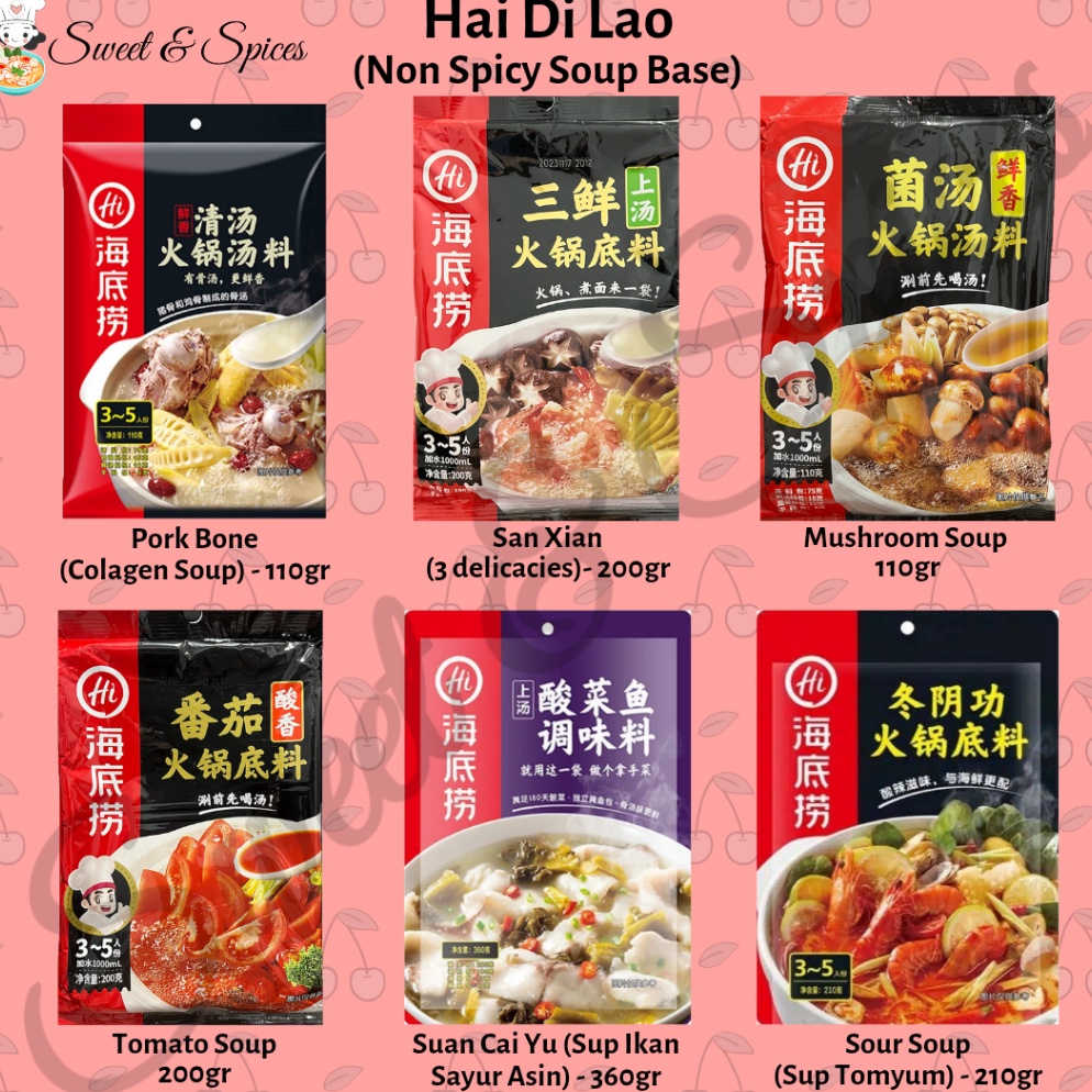 

Suplier1 Haidilao Bumbu Shabu Mala Hotpot Sup Hai Di Lao Soup Seasoning