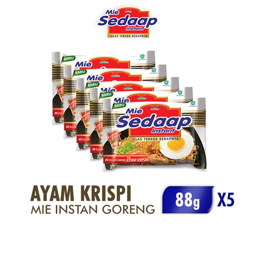 

Klaim promo Sedaap Mie Instan Goreng Ayam Krispi Bag 88 gr x5