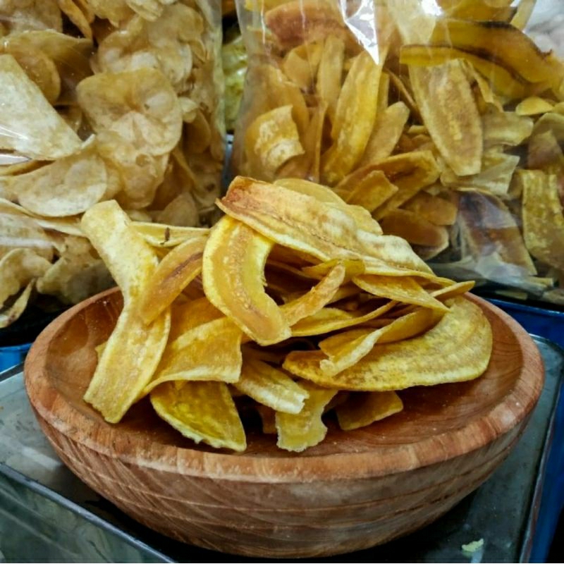 

Keripik Pisang Kepok Asin Gurih 100Gram