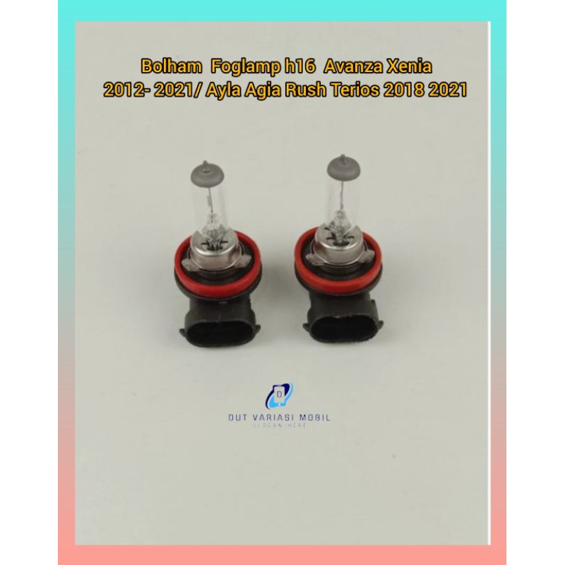 Bolham Foglamp h16 Avanza Xenia 2012-2021Ayla Agia Rush Terios 2018- 2021